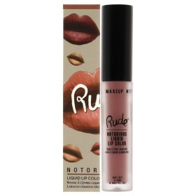 Notorious Rich Long Liquid Lip Color - Obscene Gesture by Rude Cosmetics for Women - 0.1 oz Lip Color