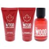 Red Wood by Dsquared2 for Women - 3 Pc Gift Set 1.7oz EDT Spray, 1.7oz Body Lotion, 1.7oz Bath and Shower Gel