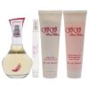 Can Can by Paris Hilton for Women - 4 Pc Gift Set 3.4oz EDP Spray, 0.34oz EDP Spray, 3oz Body Lotion, 3oz Bath and Shower Gel