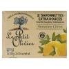 Extra Mild Soap Bars - Verbena Lemon by Le Petit Olivier for Men - 2 x 3.5 oz Soap