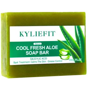 KYLIEFIT Natural Aloe Vera Soap Bar- Face, Hand, and Body Wash - Cleansing & Moisturizing, Anti Spots, Smooth Skin, 200g /7 oz (Smell: 1 Sopa)